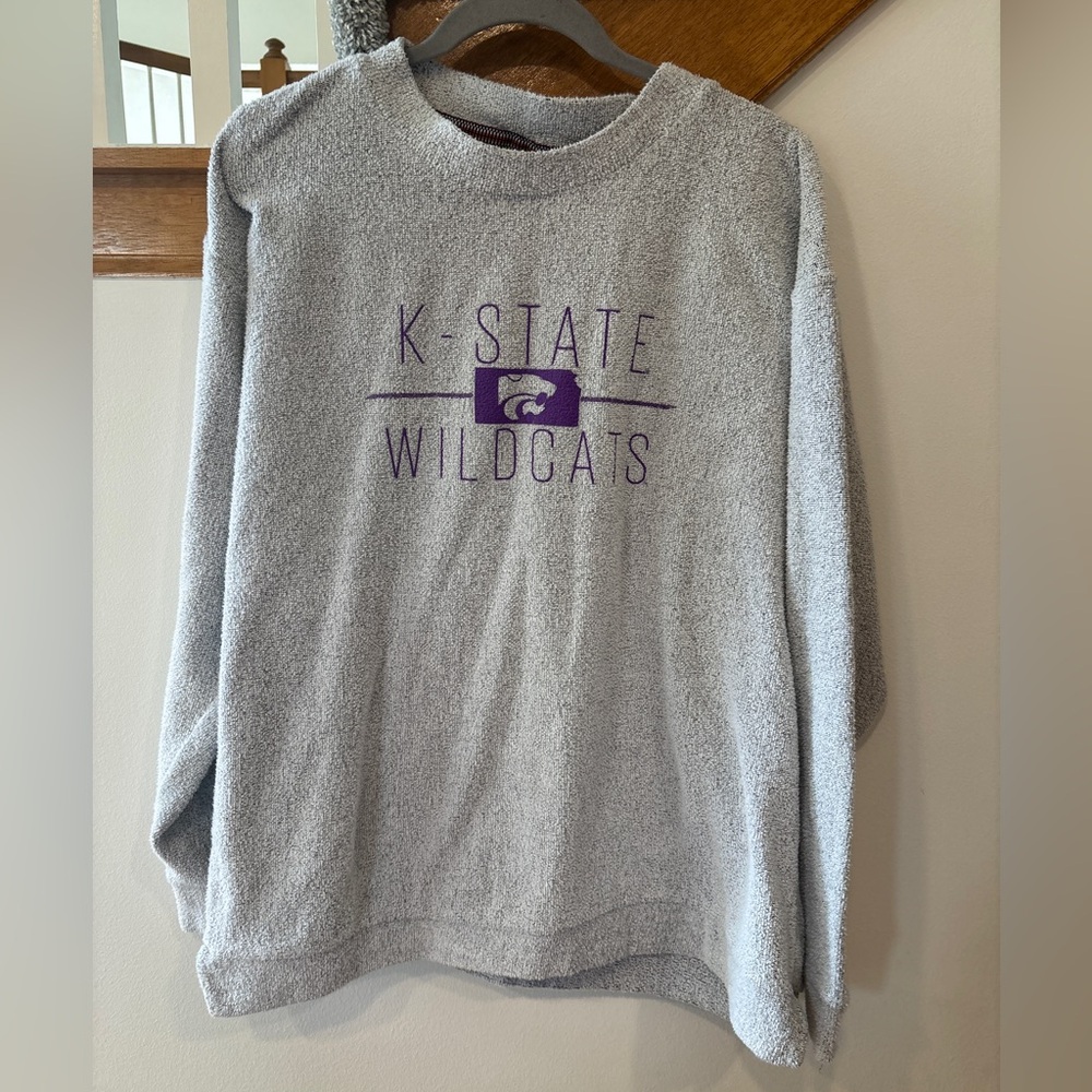 KSU Kansas State Wildcats Women's Pressbox Comfy Terry Sweatshirt - Women’s XXL
